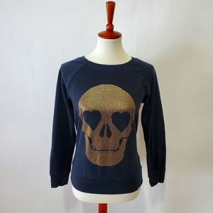 VANS Black Gold Skull Crewneck Sweatshirt